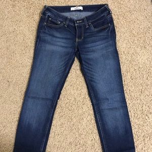 Medium wash low rise Hollister jeans